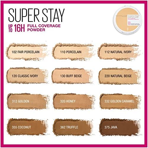 Maybelline Super Stay Full Coverage Powder Foundation Makeup, 1 Count