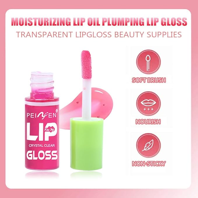 6 Colors Mini Lip Oil Drip,Hydrating Lip Glow Drip,Hydrating