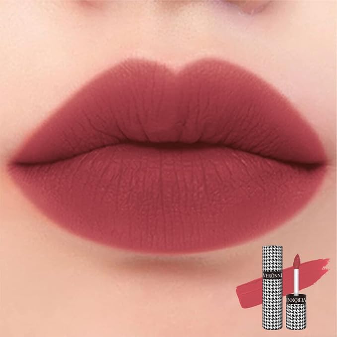 VERONNI Velvet Lip Mud Gloss Set,Matte Lipstick Multi-Purpose Long Lasting Lipgloss Set, Non-Sticky Gloss Smooth Pack Of 3 Lip Gloss Blush Makeup Set For Lips And Face (Set A)