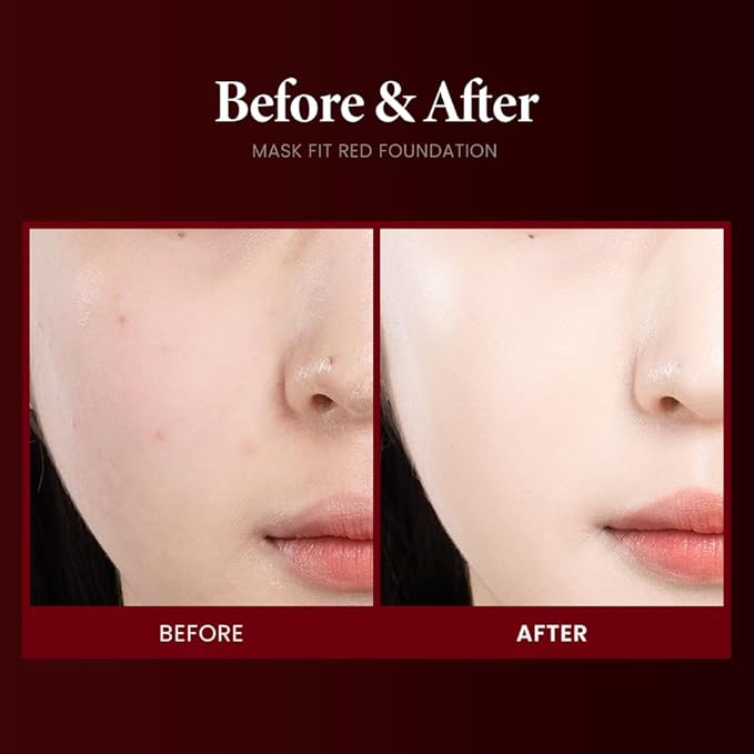 TIRTIR Mask Fit Red Foundation + Puff Set 21N Ivory