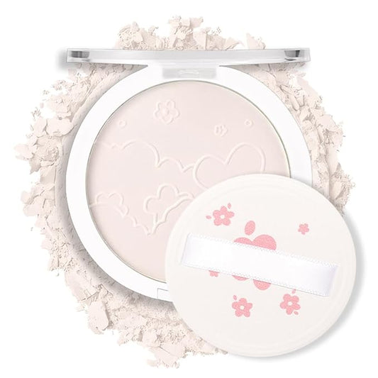 Face Oil Control Pressed Setting Powder-Clarifying Finishing Powder,Waterproof Powder Puff