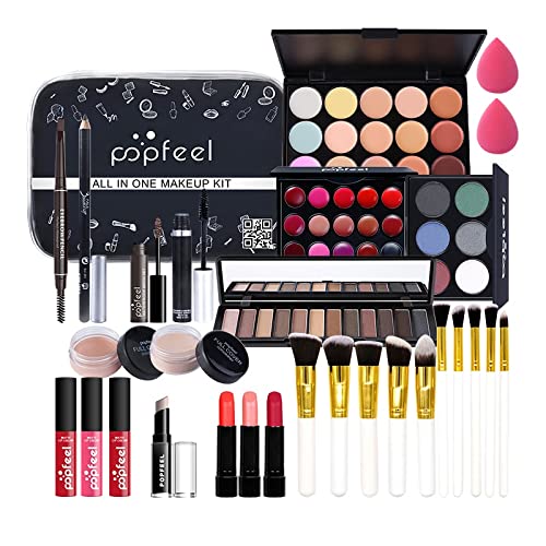 Makeup Sets For Women Brush Sets(Eyeshadow,Primer,Concealer,lipstick,lipgloss,Eyeliner,Eyebrow,Makeup brushe,Mascara &more)