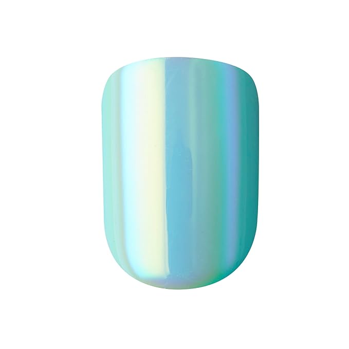 KISS imPRESS Press-On Manicure, Nail Kit, PureFit Technology, Short Press-On Nails, 'Rain Check', Includes Prep Pad, Mini Nail File, Cuticle Stick, and 30 Fake Nails (Pack of 2)