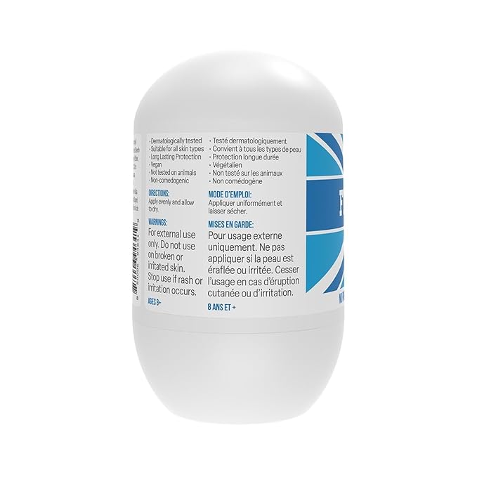 Fresh Kidz Roll On Deodorant for Kids and Teens - Baking Soda and Aluminum-free 24 Hour Protection for Sensitive Skin - Boys "Blue" 1.86 fl.oz. (3 Pack)