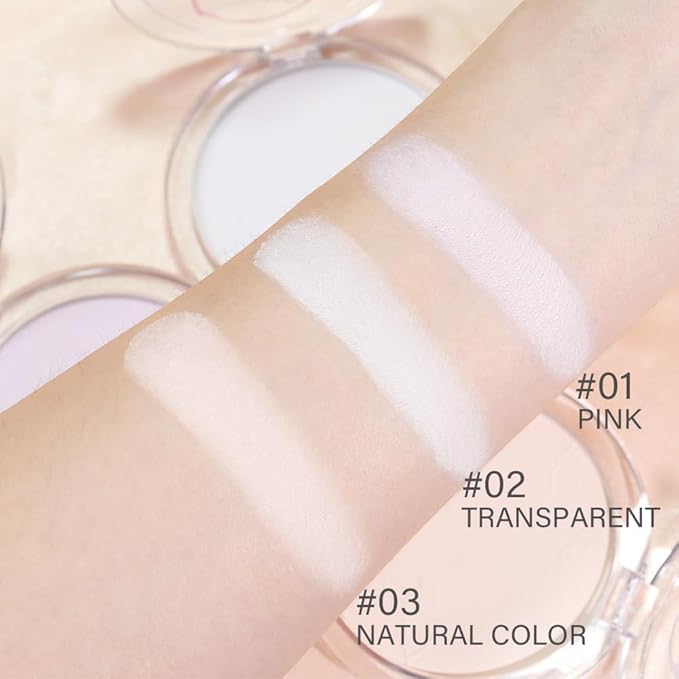 Face Oil Control Pressed Setting Powder-Clarifying Finishing Powder,Waterproof Powder Puff