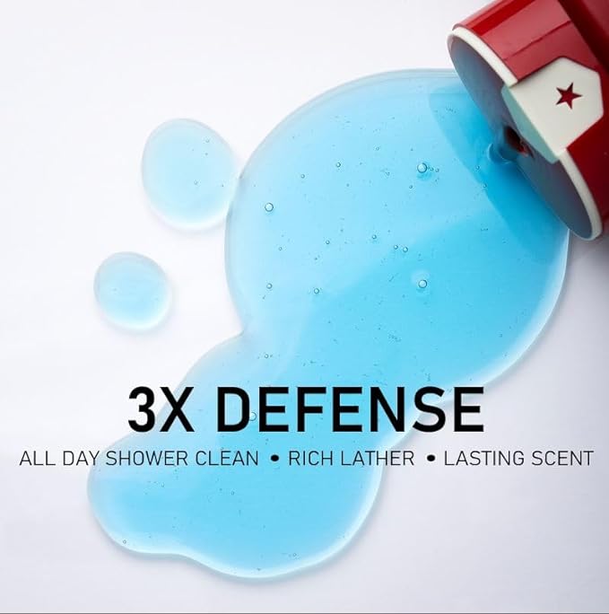 Old Spice Refreshing Body Wash for Men, 3X Defense, 24/7 Shower Fresh with Long Lasting Scent, Red Collection, Swagger with Cedarwood Scent, 24 oz (Pack of 4)