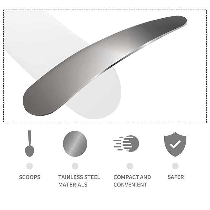 2Pcs Mini Metal Cosmetic Spatulas, Makeup Spatulas, Skincare