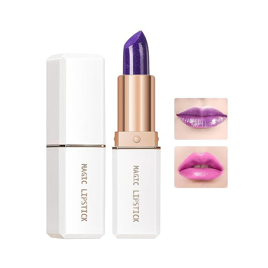 Color Changing Lipstick, 6-Colors Lip Stain Temperature Activated Vegan Formula, Magic Lipstick Long-Lasting, Nourishing, Cruelty-Free & Vegan #dark purple