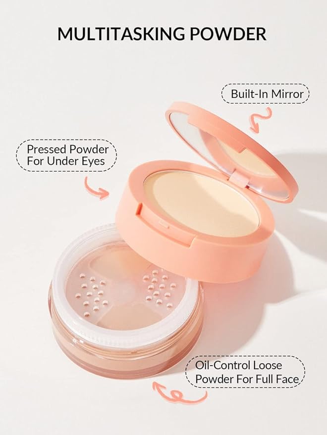 SHEGLAM Insta-Ready Face Powder Loose Under Eye Setting Toasted Almond