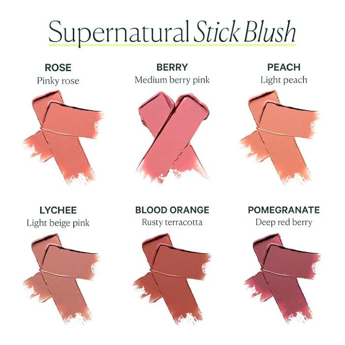 Well People Supernatural Stick Multi-Use Blush, Creamy, Hydrating Blush Stick For A Pop Of Color, Use For Cheeks & Lips, Vegan & Cruelty-free, Rose