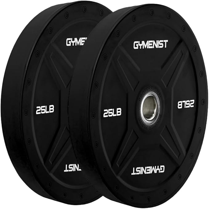 GYMENIST Bumper Plates is Made for 2 Inch 10 LB 55 LB