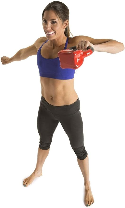 GoFit Premium Vinyl Dipped Kettle Bell with Introductory