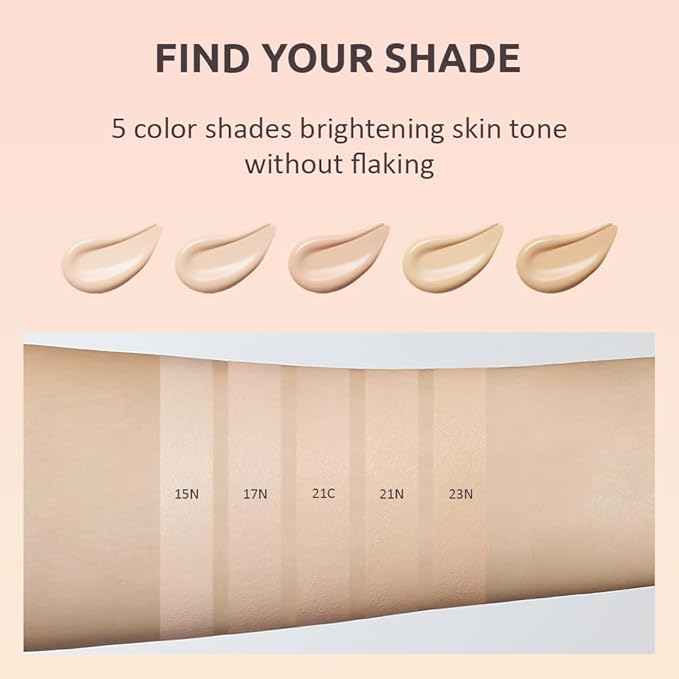 MOONSHOT KOREA Conscious Fit Cushion Foundation Flawless Coverage,Glass Fit Cushion)