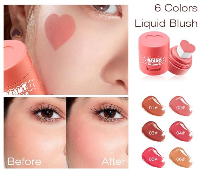 Stamp Liquid Blush Stamp Blush with Heart Shaped Women (5)