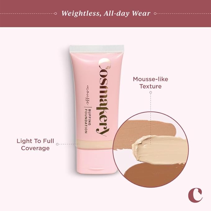 Foundation for Light to Full Coverage - Mousse Cruelty-free (Tan)