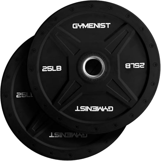 GYMENIST Bumper Plates is Made for 2 Inch 10 LB 55 LB