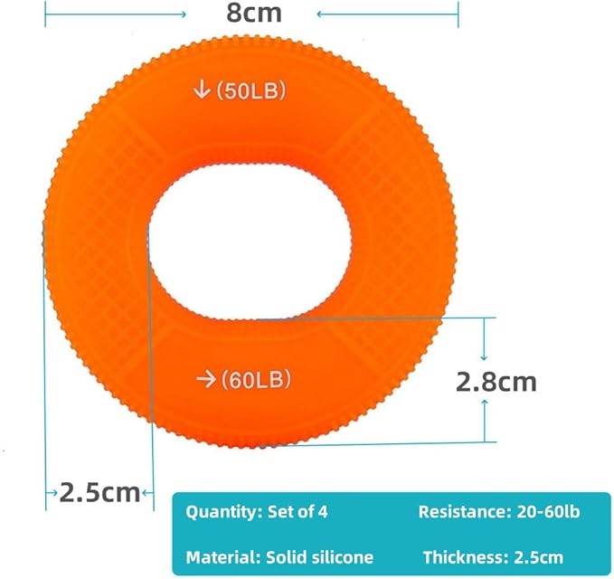 Grip Strength Trainer (20-60lbs) 5 5 Resistance Levels(4 PCS)