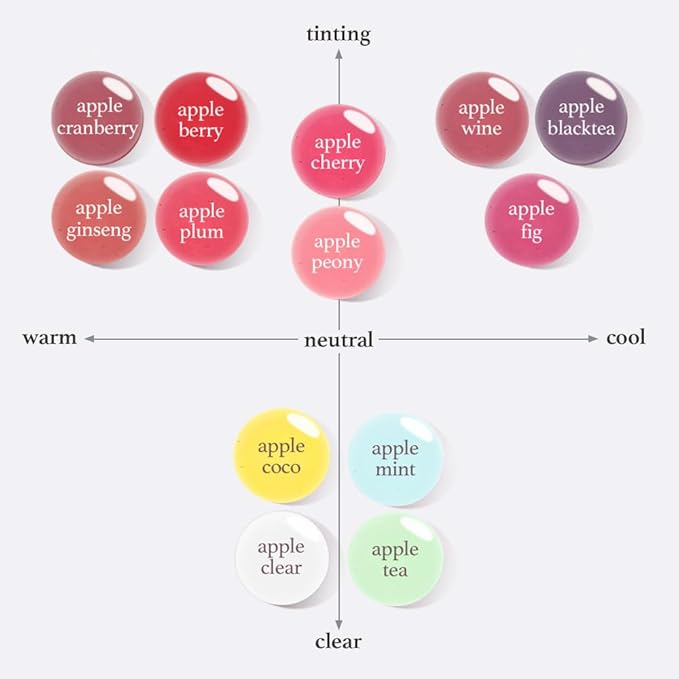 NOONI Korean Hydrating Lip Oil - Appleginseng | Lip Stain, Gift, Long-Lasting, Moisturizing, Plumping, Revitalizing for Dry Lips, Waterproof, No Peel Off, Korean Lip Tint 0.12 Fl Oz