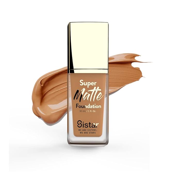 Sistar Super Matte Foundation Perfecting Liquid Foundation Full oz. (Almond) 30 mL