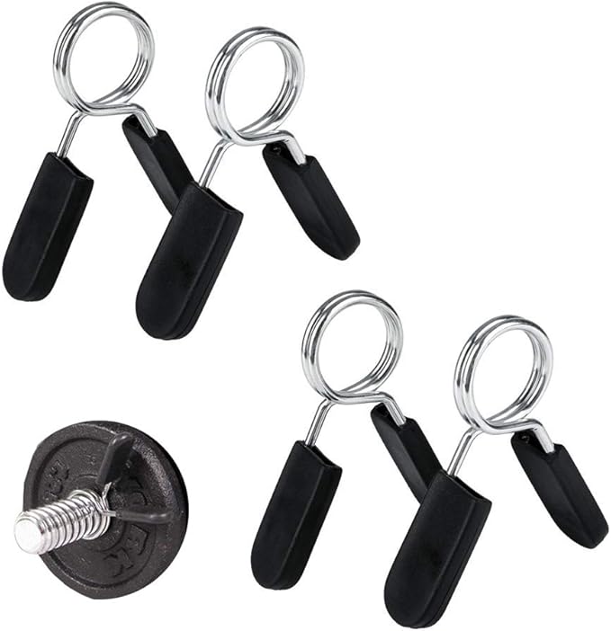 4pcs Spring Clip Collars 1 inch (0.94'', 24mm) 24mm) Exercise