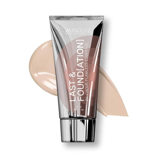 WUNDERBROW Full Coverage Foundation, Last & Found[ation] – Waterproof, Porcelain