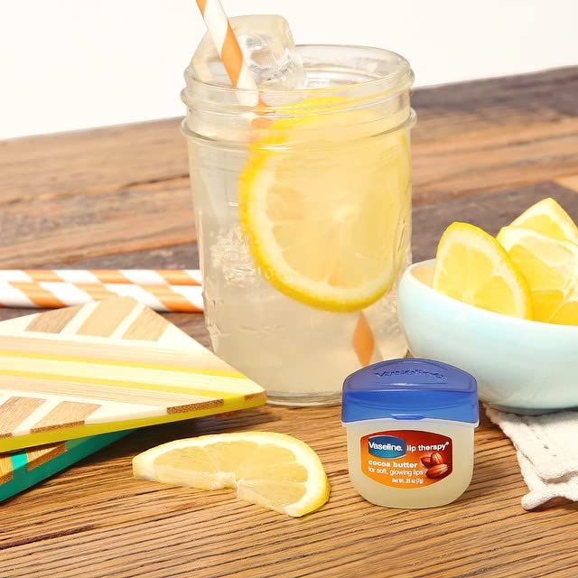 Vaseline Lip Therapy Cocoa Butter 6-Pack – Mini Lip Balms for Soft, Glowing Lips, 0.25 Oz Ea