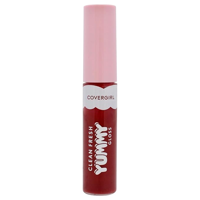 COVERGIRL Clean Fresh Yummy Gloss Daylight Collection, Hydrating, Glossy Shine, Vegan Formula, Sunrise Blush 10, 0.33oz