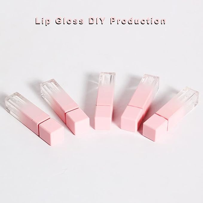 FZBNSRKO 6Pcs Gradient Pink Lip Gloss Tube Vial Empty Refillable Lipstick,Lip Gloss DIY Makeup Lipstick Tube Feminine Products,8ml