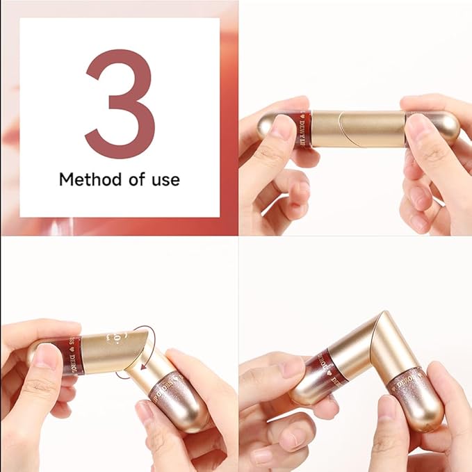 Dual Ended Liquid Lipstick with Shinny Glitter Lip Glitter