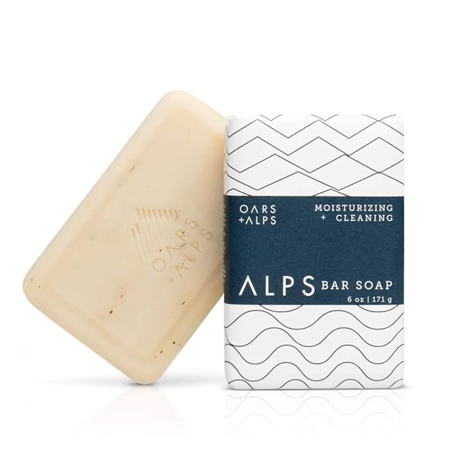 Oars + Alps Moisturizing Men's Bar Soap, Dermatologist Tested and Made with Clean Ingredients, Travel Size, 1 Pack, 6 Oz