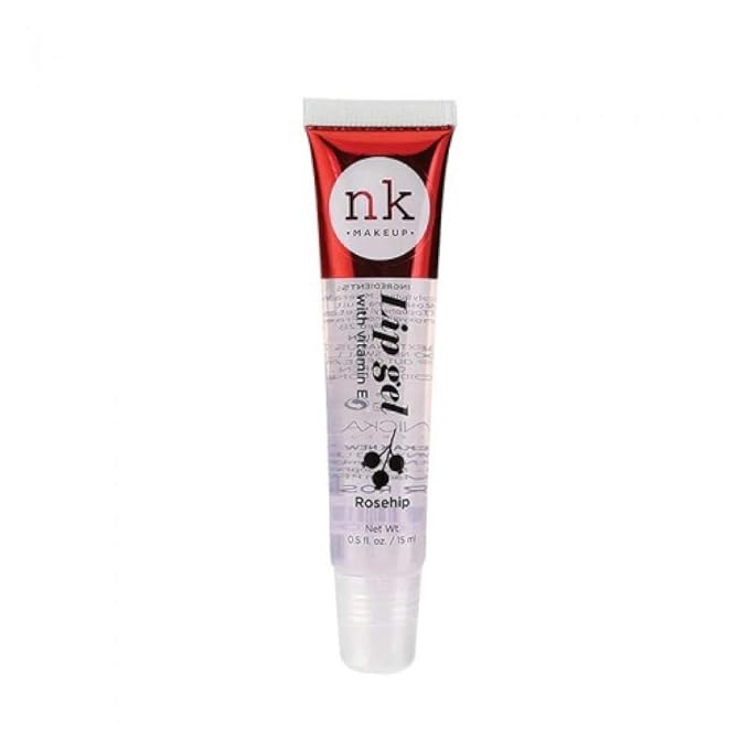 Nicka K New York 5 PACK NK Lip Gel with Vitamin E Bubble Gum, Argan, Strawberry, Cherry and Rosehip Lip Gloss