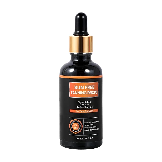 Sun Free-Self Tanning Drops-Plant extraction formula-Sunless Self-Tanner for a Natural-Gentle and non irritating-DIY Skin Color