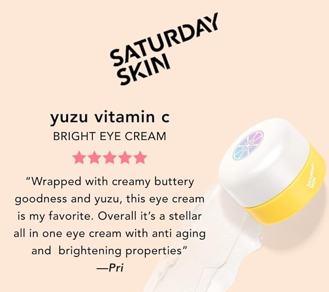 Saturday Skin Yuzu Eye Balm Vitamin lluminating