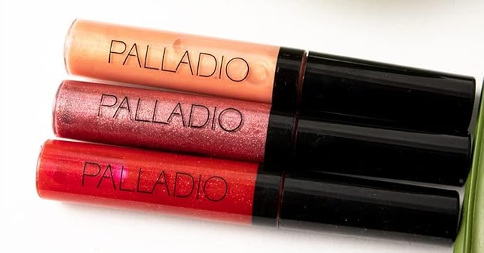Palladio Lip Gloss, Non-Sticky Lip Gloss, Contains Vitamin E and Aloe, Offers Intense Color and Moisturization, Minimizes Lip Wrinkles, Softens Lips with Beautiful Shiny Finish, Sheer Bronze