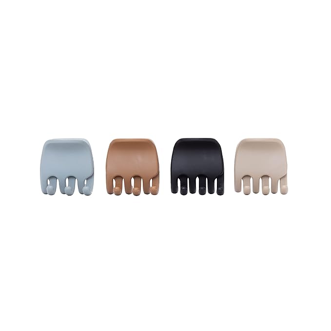 Planet Goody Heritage Medium Claw Clips - 4-Pack, Assorted Neutral Colors- For Easily Pulling Up Your Hair - Pain-Free Hair Accessories For Women, Men, Boys & Girls (Pack of 2)