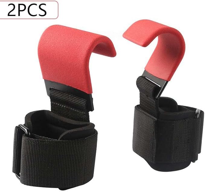 2pcs weight lifting hook help grip hook double