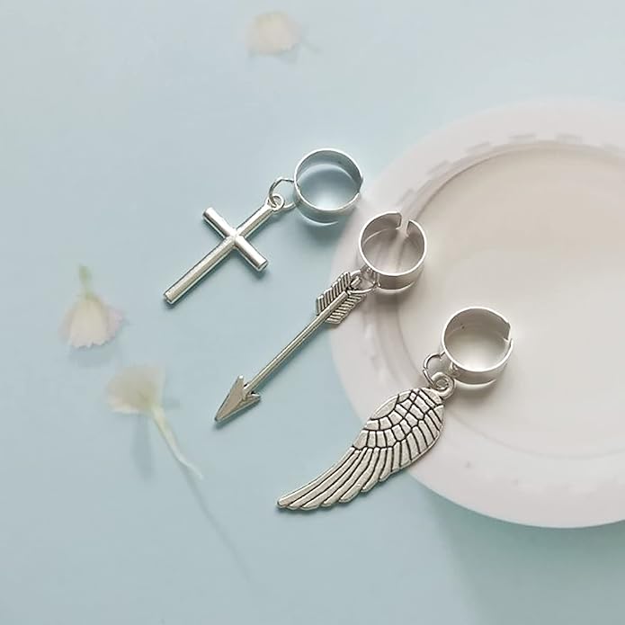 Angel Wings Ear Cuffs 3Pcs Arrow