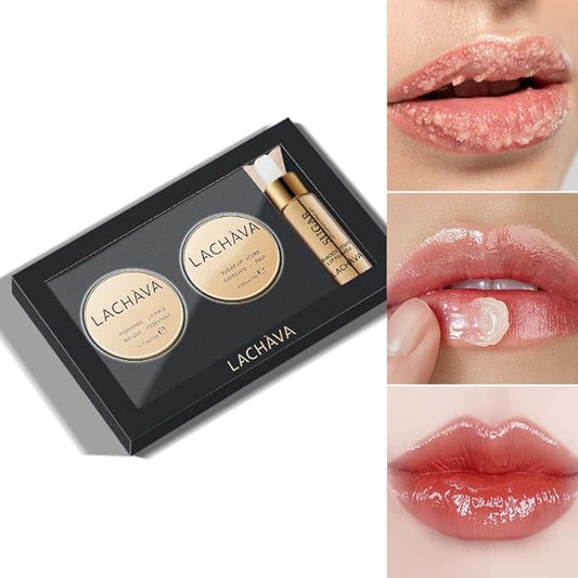 3Pcs Lip Care Set, Exfoliator Lip Lips