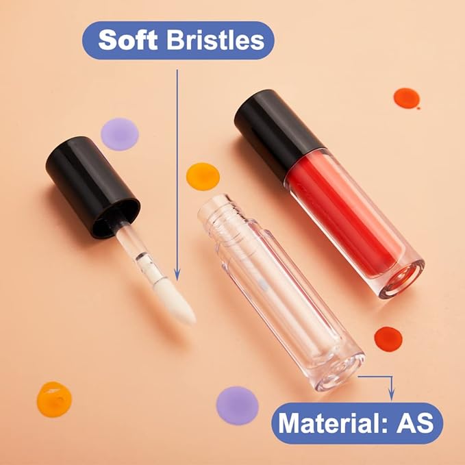 YITOU 12PCS Lip Glaze Bottle Empty 5ml, Transparent Glaze