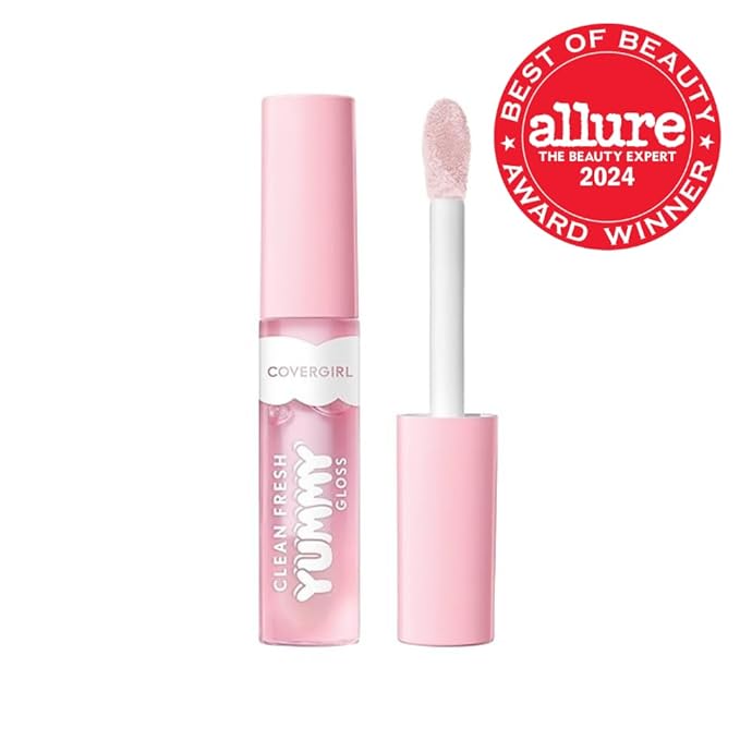 COVERGIRL Clean Fresh Yummy Lip Gloss, Sheer, Natural Scents, Vegan Formula - Letâ€™s Get Fizzical