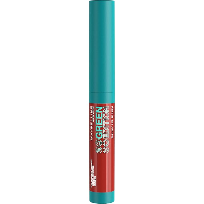 Maybelline Green Edition Balmy Lip Blush, Formulated With Mango Oil, Sandalwood, Brick Red, 1 Count