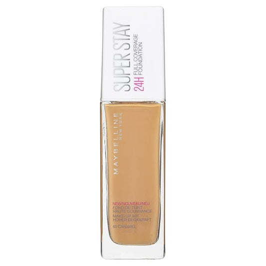 Maybelline New York Foundation, Superstay 24 Hour Longlasting 60, Caramel 30 ml