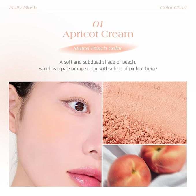 Dr.Althea Dear.A Fluffy Blush -An airy, long-lasting pressed Apricot Cream)