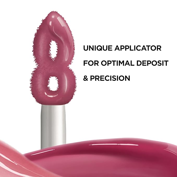 L'Oreal Paris Infallible Pro Gloss Plump Lip Gloss with Hyaluronic Acid, Long Lasting Plumping Shine, Lips Look Instantly Fuller and More Plump, Mauve Glow , 0.21 fl. oz.