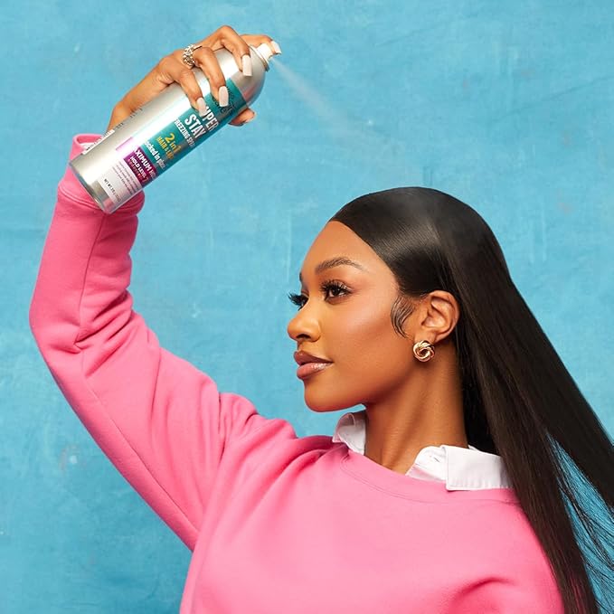 KISS COLORS & CARE Maximum Hold 2-in-1 Super Stay Freezing Spray, 11.1 oz. - Daily Hair Styling, Safe on Skin & Hair, Easy Wash Out, Humidity Resistant, Sweat Resistant, Spring Floral Scent