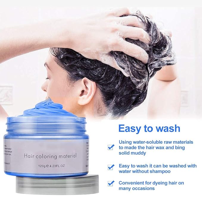 Blue Temporary Hair Color,Natural Hair