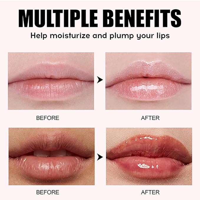 8 Colors Lip Oil Lip Glaze, Hydrating Lip Glow Oil Big Brush Head Shiny Moisturizing Lip Gloss, Long Lasting Non-sticky Fresh Transparent Tinted Plumping Lip Oil (# 03)
