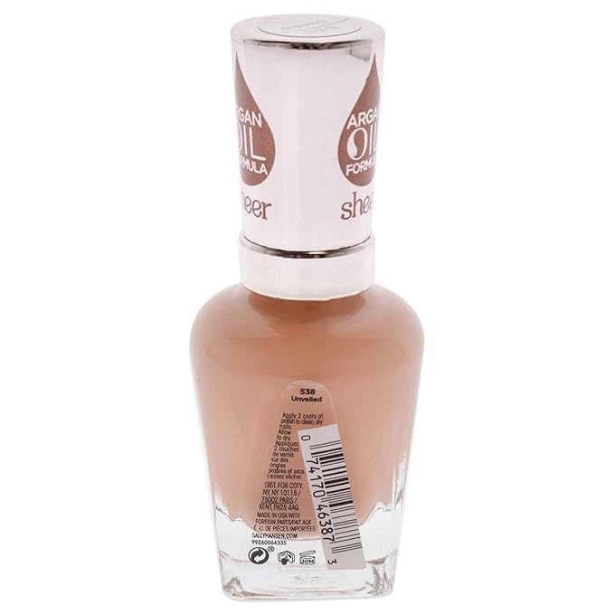 Sally Hansen Color Therapy Lacquer Nail Polish, Unveiled, 0.5 Fl. Oz.