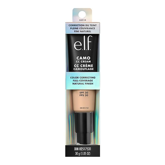 e.l.f. Hydrating Camo CC Cream, Color-Correcting Full Coverage 1.05 Oz