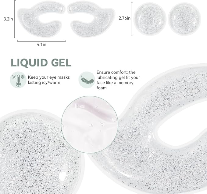 Reusable eye gel cooling pads